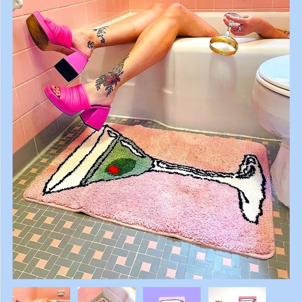 Pink Martini Bath Mat BRAND NEW